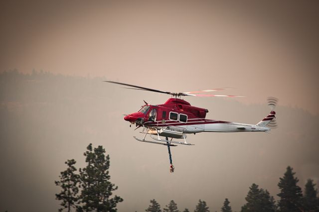 C-FWTK — - Wildcat Helicopters 412 heading back to the wildfire.