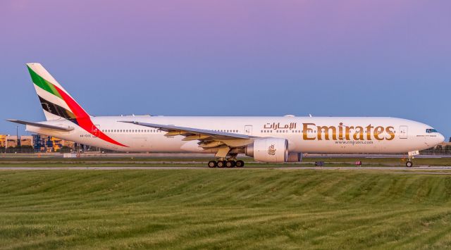 BOEING 777-300ER (A6-ECE) - Emirates sending us triple 7's, sometimes two per day, until July when the A380 resumes 5 days a week.