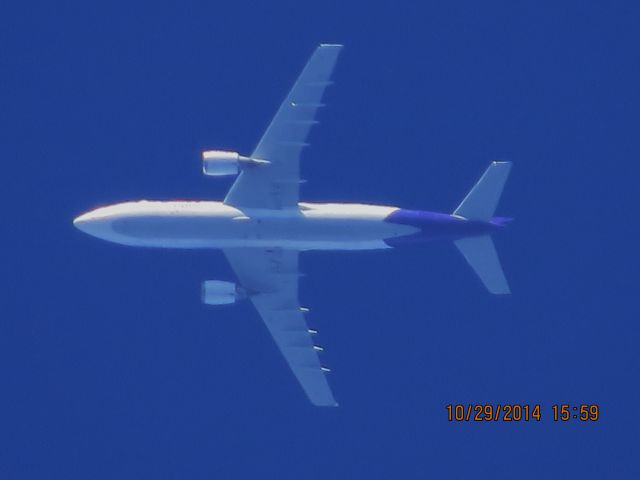 Airbus A300F4-600 (N732FD) - FedEx flight 362 from MEM to BOI over Southeastern Kansas at 34,000 feet.