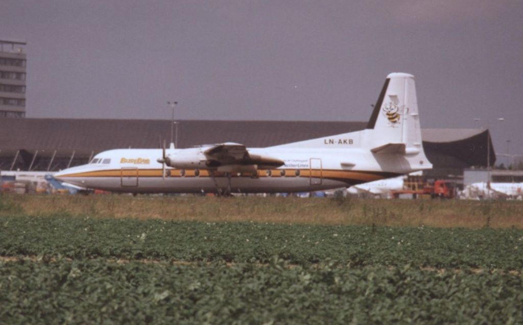 FAIRCHILD HILLER FH-227 (LN-AKB) - Fokker F27-200; cn10673; jrn 88