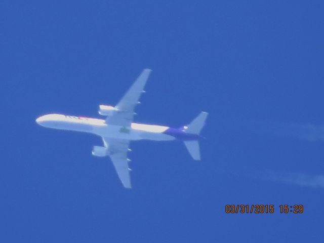 Boeing 757-200 (N786FD) - FedEx flight 378 from MEM to BIL over Southeastern Kansas at 34,000 feet.