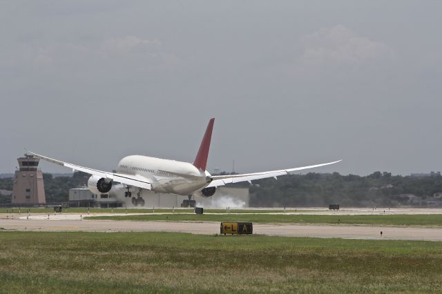 Boeing 787-8 (VT-AND) - BOE 243 at touch down KTFW 6-14-13 after flight from KCHS