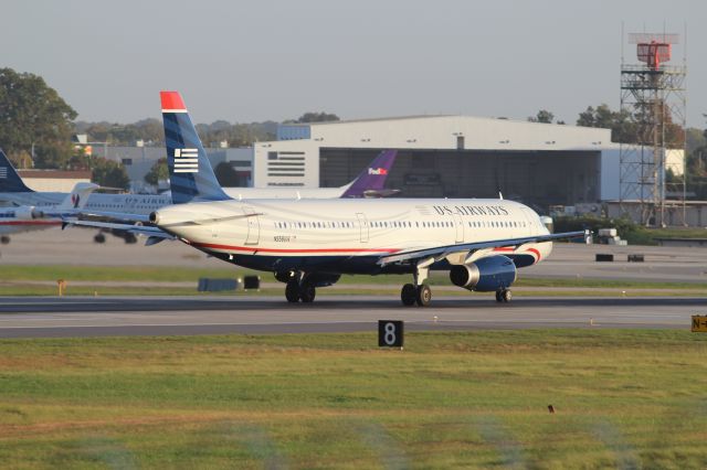 Airbus A321 (N558UW) - Charlotte Douglas airport overlook-  10/19/2012 / Canon T3i / Canon Lens EF 300mm 1:4 L IS