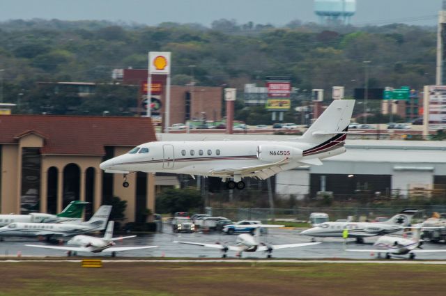 Cessna Citation Latitude (N645QS) - Landing Runway 4