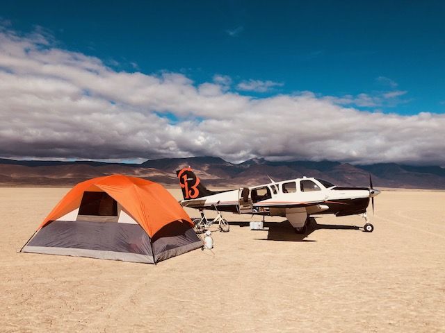 Beechcraft Bonanza (36) (N8044U) - Camping in no-where