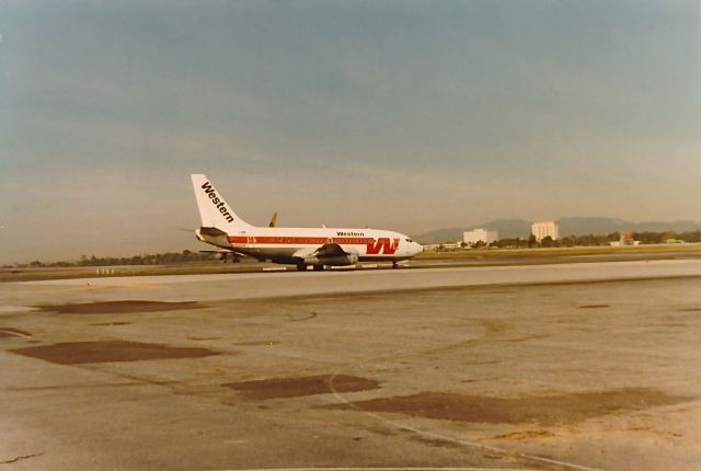 Boeing 737-700 — - Western B-737 ready for take off at KLAX spring 1977