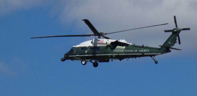 Sikorsky S-70 (16-3265) - On short final is this Sikorsky VH-60N 'Whitehawk' Helicopter supporting the president of the United States arrival as "Marine One" in March of 2023.