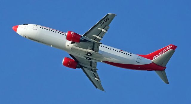 BOEING 737-400 (ZA-AWB) - after take off at DUS/ EDDL, 07. feb 2020