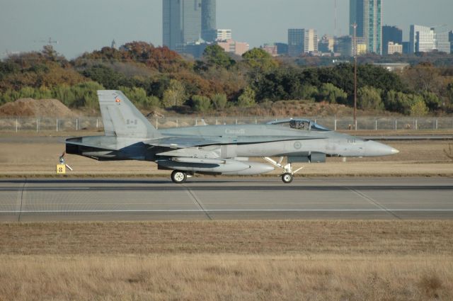 McDonnell Douglas FA-18 Hornet — - Canadian CF-18 visits NAS Ft. Worth JRB 04DEC07.