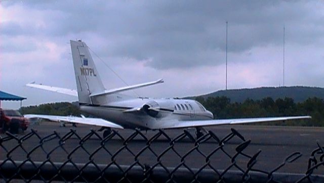 Cessna Citation V (N17PL) - Cessna 560 Citation 5 N17PL parked at gate 1 at Robertson.