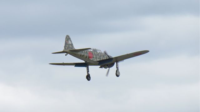 Mitsubishi A6M Zero (N3852) - Flying Heritage Collections Mitsubishi A6M3 ZERO makes a slow gear down pass on 6/6/12.