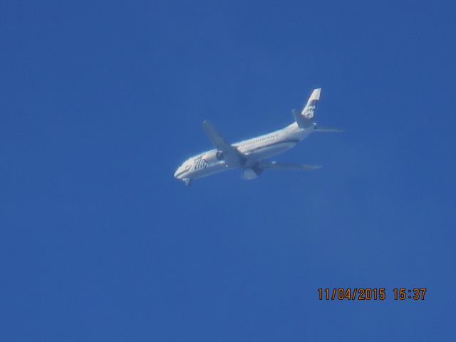 BOEING 737-400 (N703AS) - Alaska Airlines test flight 9430 out of OKC over Southeaster Kansas at 15,900 feet and 150mph.