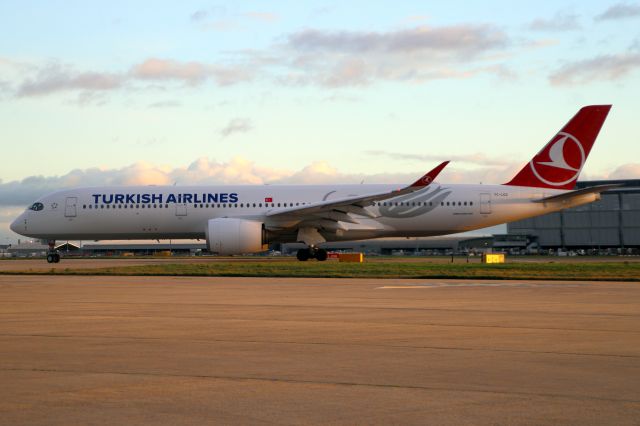 Airbus A350-900 (TC-LGZ) - Taxiing to Stand 233 on 6-Jan-25 operating flight THY1985 from LTFM.