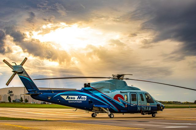 Sikorsky S-76 (N176AM) - Aeromed1 at its ramp soaking up some sunshine at KGRR