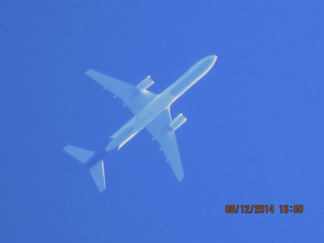 Boeing 757-200 (N973FD) - FedEx flight 542 from MEM to GTF over Baxter Springs KS (78KS) at 36k feet.