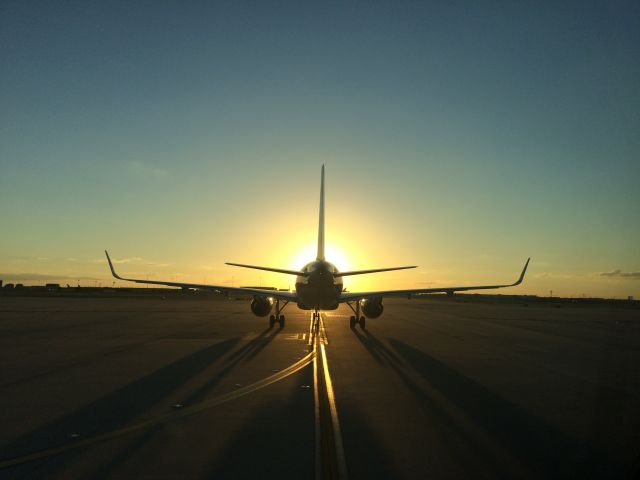 — — - #2 for sunset departure at DFW - runway 18L. September 2015. Sorry, I dont remember the details. I think it was an American A-319.