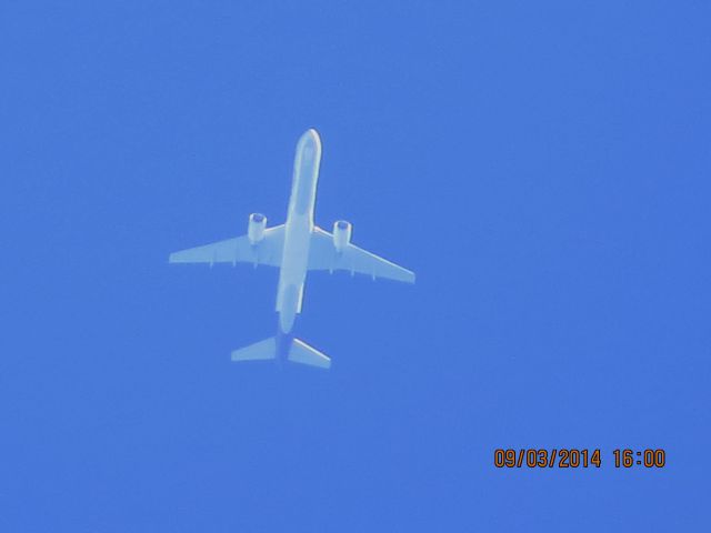 Boeing 757-200 (N794FD) - FedEx flight 378 from MEM to BIL over Baxter Springs KS (78KS) at 36k feet.