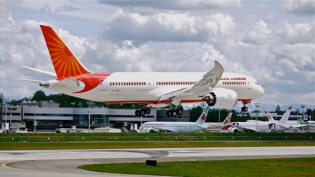 Boeing 787-8 (VT-ANC) - BOE232 on final to Rwy 16R to complete its maiden flight on 4/26/14. (LN:28 / cn 36279).