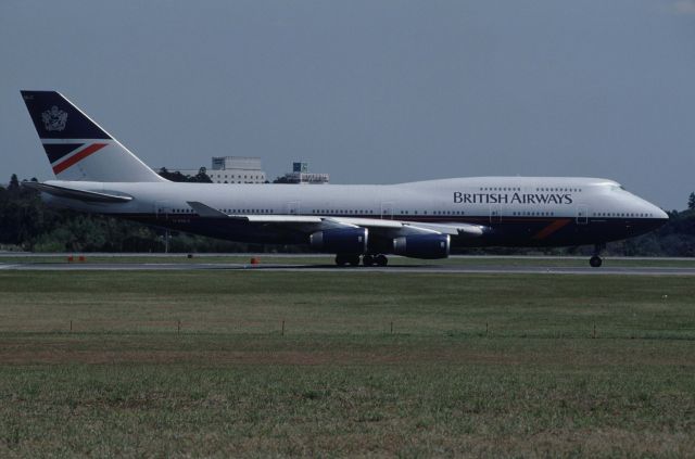 Boeing 747-400 (G-BNLC) - Departure at Narita Intl Airport Rwy16 on 1992/04/17