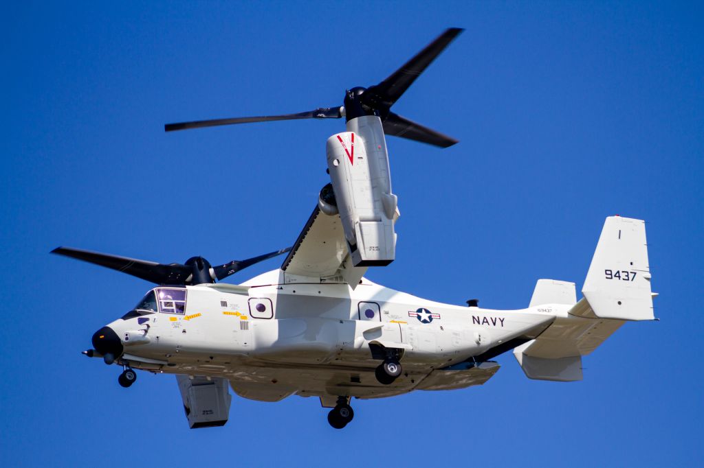 Bell V-22 Osprey (16-9437) - This Osprey is brand new to the US Navy.  It is going to replace the C-2