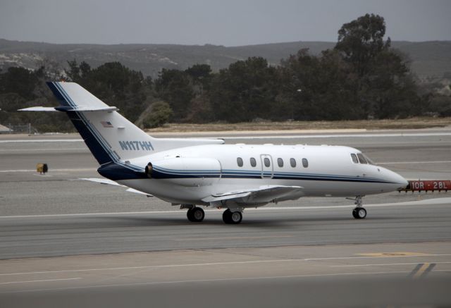 Hawker 800 (N117HH) - KMRY - late PM departure for this Bizjet at Monterey