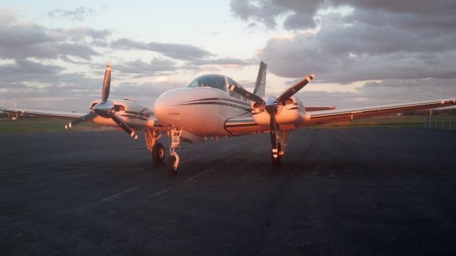 Beechcraft 55 Baron (N1832W) - Sunset at Allen County Airport, Lima, OH