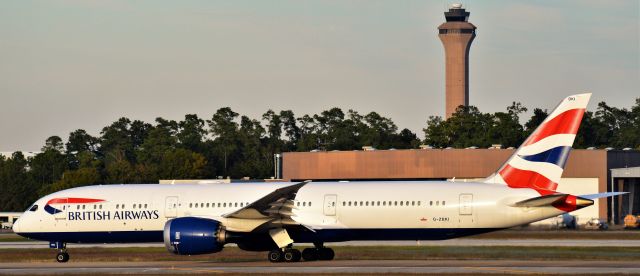 Boeing 787-9 Dreamliner (G-ZBKI) - British Airways 787-9 departs IAH.