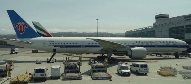 BOEING 777-300ER — - Parking at gate A3.