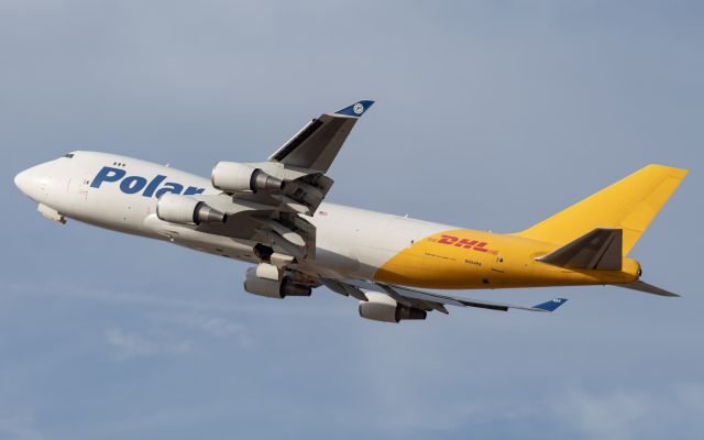 Boeing 747-400 (N454PA) - Polar Air Cargo 958 Heavy departing Cincinnati for Tokyo’s Narita Airport.