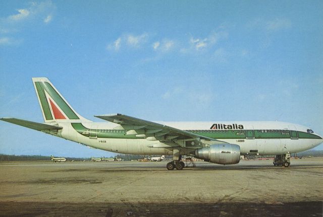 Airbus A300F4-200 (I-BUSB) - scanned from postcardbr /alitalia