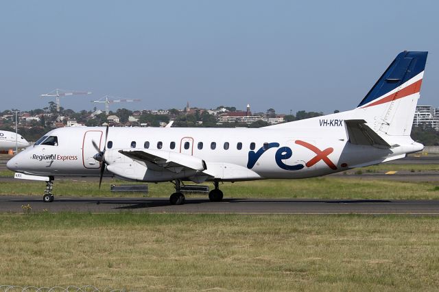 Saab 340 (VH-KRX) - taken from "Sheps Mound" viewing area on 3 December 2018