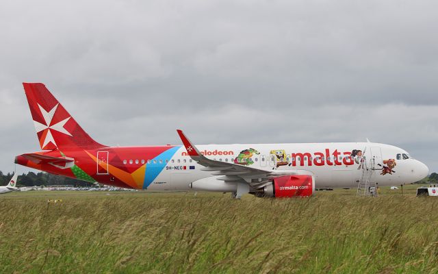 Airbus A320 (9H-NEO) - air malta a320-251neo 9h-neo after paint by iac in shannon with nickelodeon characters 13/6/18.