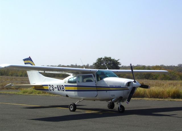 Cessna Centurion (ZS-AVB) - At the Phalaborwa airport, South Africa.