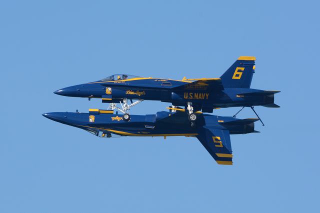 — — - Blue Angels over San Francisco bay