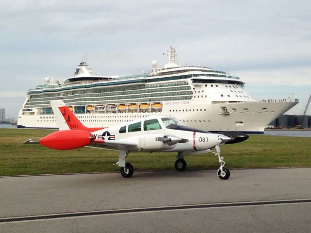 Cessna 310 (N6797X) - In front of our hangar in Tampa