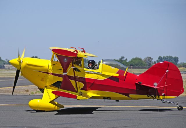 N80YY — - N80YY (PITTS S1-SS ULTIMATE) taxiing out to runway three-zero at Merced Regional Airport (KMCE)