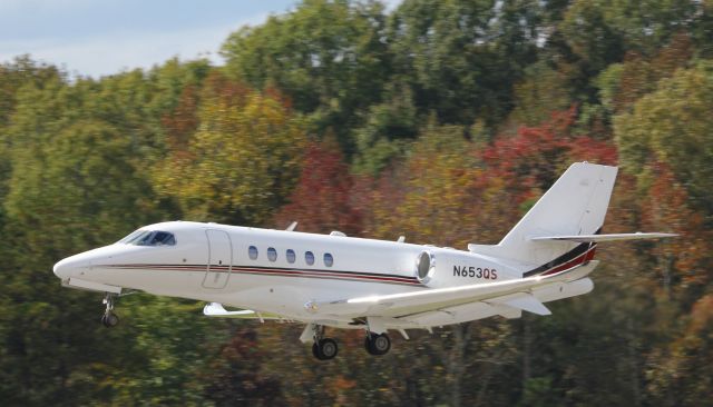 Cessna Citation Latitude (N635QS) - A Net Jets Cessna Citation C68A heads for Santa Ana after lifting off on runway 13 at Falcon Field in Peachtree City, Ga. 2021 Oct 25