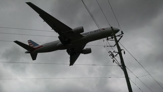 Boeing 777-200 (N766AN) - American Airlines flight 173 was arriving at RDU from London Heathrow at 1:38 PM on July 3rd, 2015.
