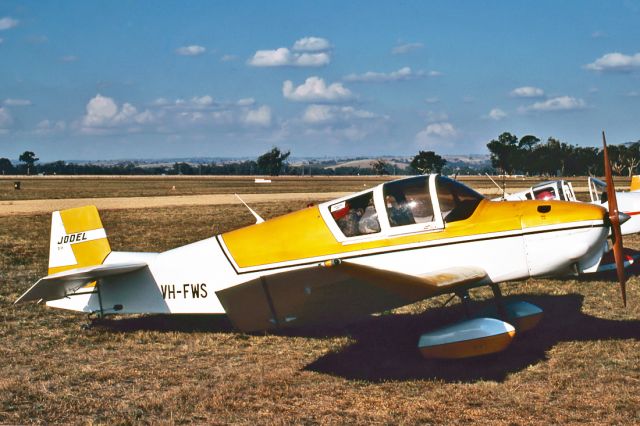 Piaggio P-149 (VH-FWS) - JODEL D-11 CUBY - REG : VH-FWS (CN 120) - MANGALORE AIRPORT VIC. AUSTRALIA - YMNG 17/4/1987