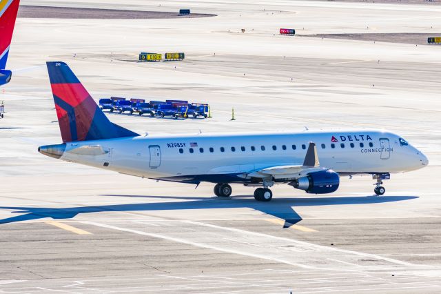 Embraer 175 (N298SY) - An Delta Connection ERJ175 taxiing at PHX on 2/10/23 during the Super Bowl rush. Taken with a Canon R7 and Canon EF 100-400 II L lens.