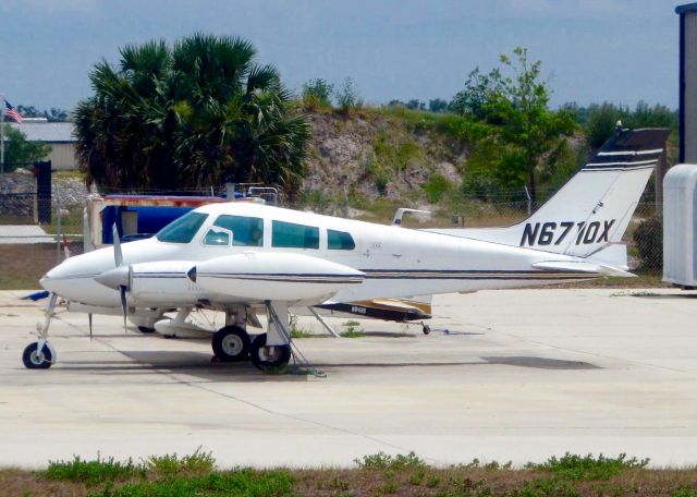 Cessna 310 (N6710X) - At Sanford Florida. 1960 Cessna 310F. 