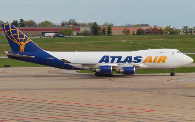 Boeing 747-400 (N415MC) - Polar Air Cargo 238 Heavy vacating the runway at CVG.