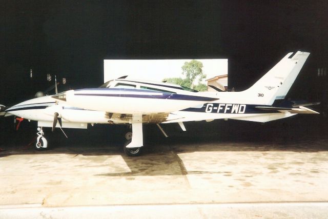 Cessna 310 (G-FFWD) - Seen here in Aug-90.