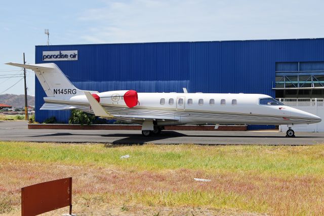 Learjet 45 (N145RG) - N145RG sitting on the ramp after having arrived from Ilopango, El Salvador (MSSS). Used to be I-ERDJ of Air Four SPA in Italy. New to the DB. 