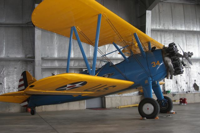 — — - Boeing Stearman at the KATW FBO