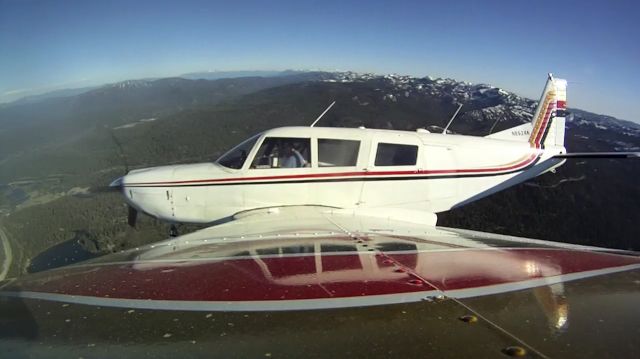 Piper Saratoga (N8924N) - Wingtip shot using a GoPro HD Hero (video capture mode).