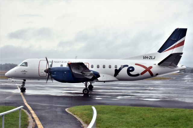 Saab 340 (VH-ZLJ) - Rex. Saab 340B, VH-ZLJ (msn 380) at Wynyard Airport, Tasmania, Australia 7 June 2023.