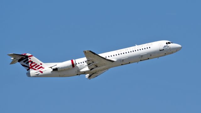 Fokker 100 (VH-FNU) - Fokker 100. Virgin Australia VH-FNU departed runway 24 YPPH 130919