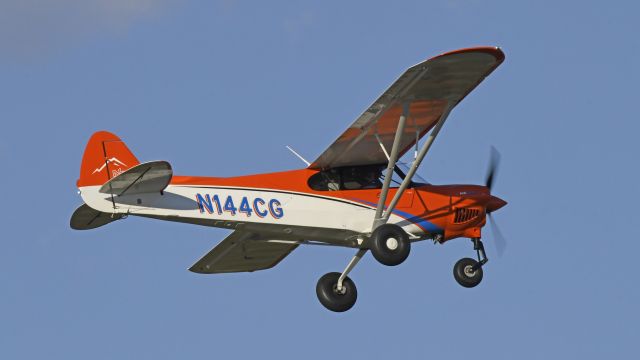 CUB Crafters Super Sport Cub (N144CG) - Departing AirVenture 2023 on runway 18R