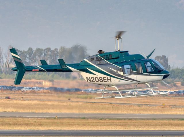 Bell JetRanger (N208EH) - Bell 206 JetRanger at Livermore Municipal Airport. August 2020
